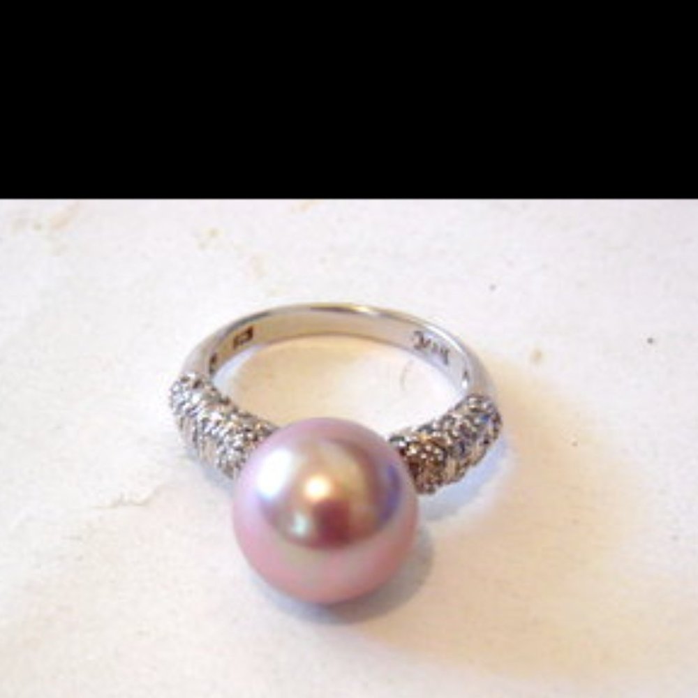 Pearlfection Faux Mauve South Sea Pearl Ring Size 7